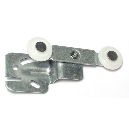 Midwest Fastener 1/4" Zinc Plated Steel Offset Side Double Wheel Hangers 4PK 66042